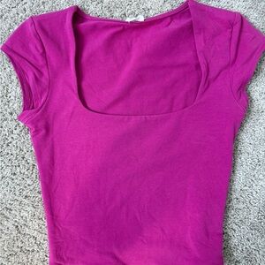 Garage Fuchsia Short Sleeve Top